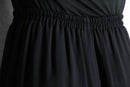 black sheer layered wide pants