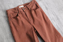 brown color front slit bell bottom｜フレアパンツの古着 詳細3