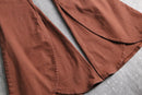brown color front slit bell bottom｜フレアパンツの古着 詳細4