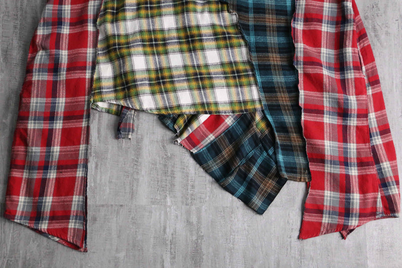 ''Re:make''asymmetry check shirt