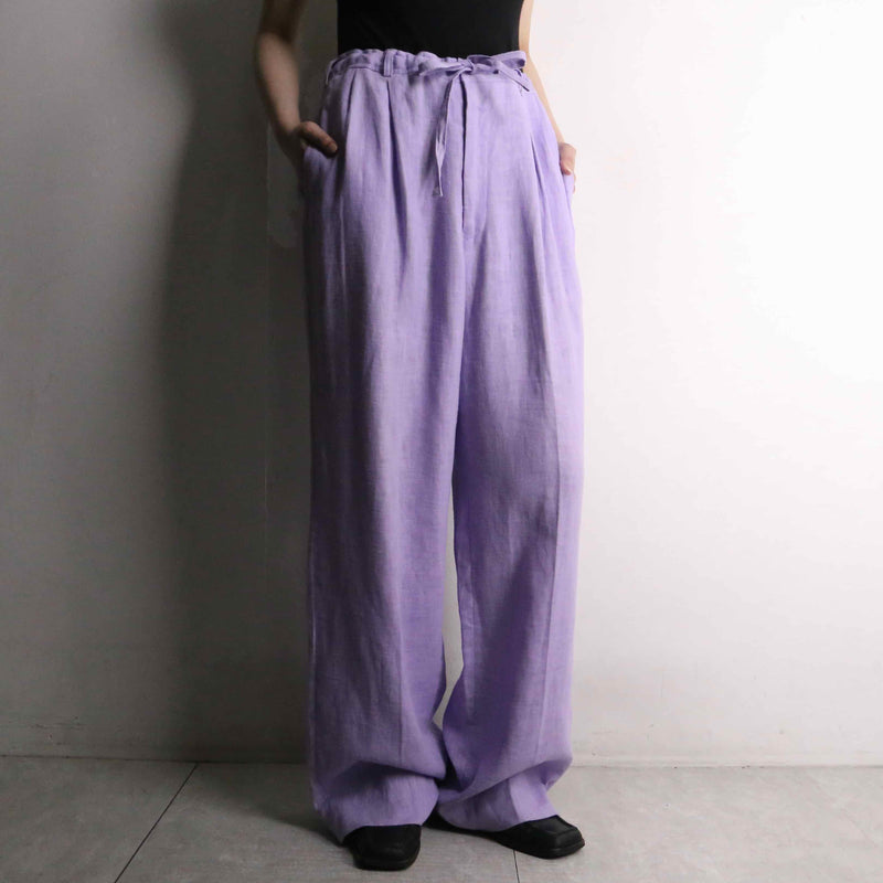 light purple color linen easy pants