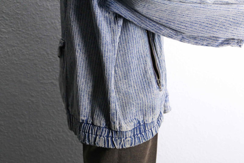 vintage like washed zip-up denim blouson