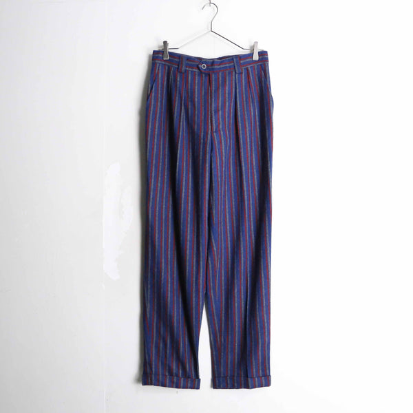 multi color stripe 2tuck slacks