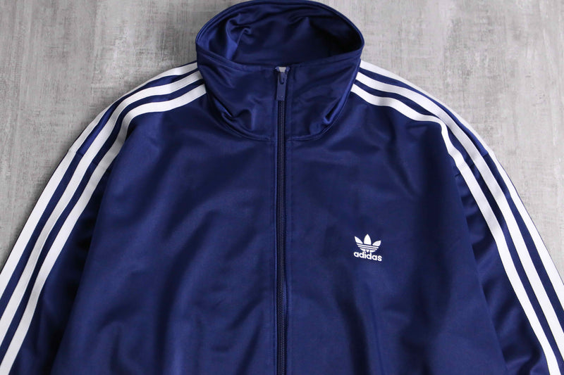 "adidas" navy track jacket