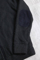 corduroy switched zip-up knit jacket