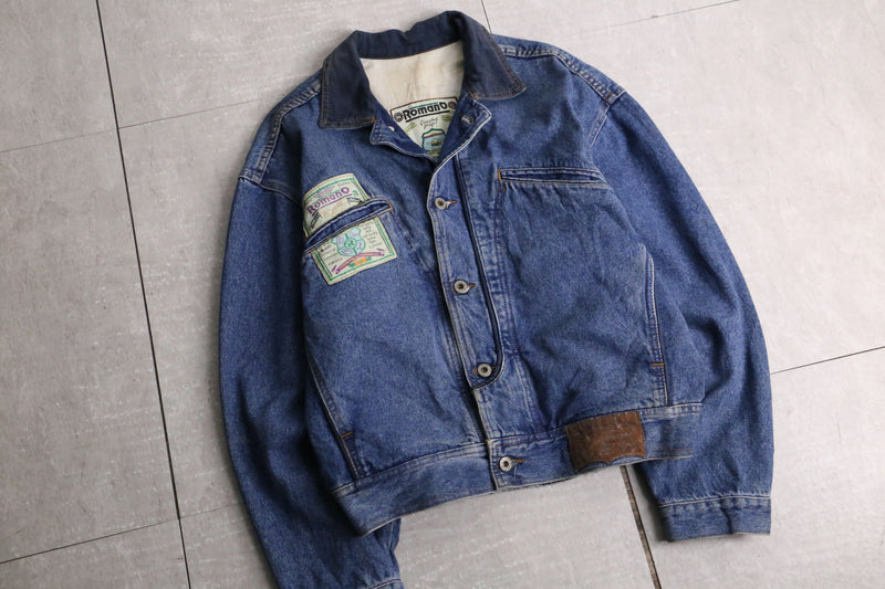 indigo blue short length denim jacket