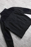 corduroy switched zip-up knit jacket