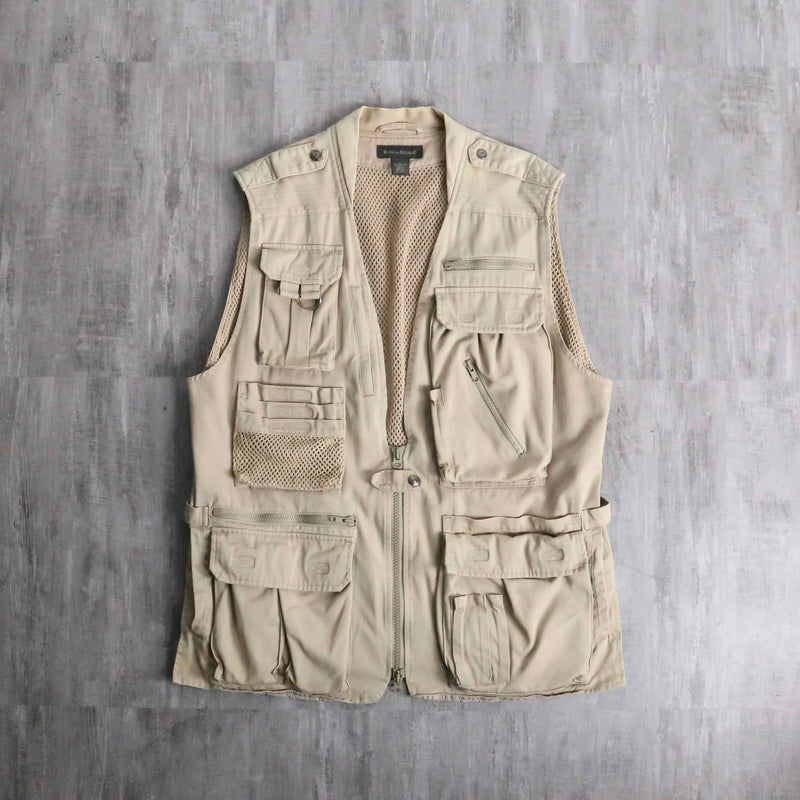 90's "BANANA REPUBLIC" cream safari style vest