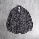 dot & flower pattern black rayon shirt｜シャツの古着（iot replay）