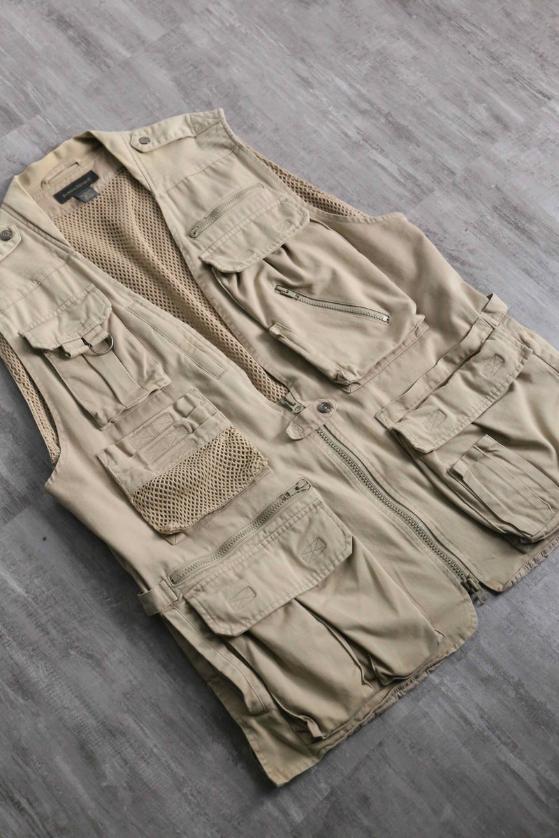 90's "BANANA REPUBLIC" cream safari style vest