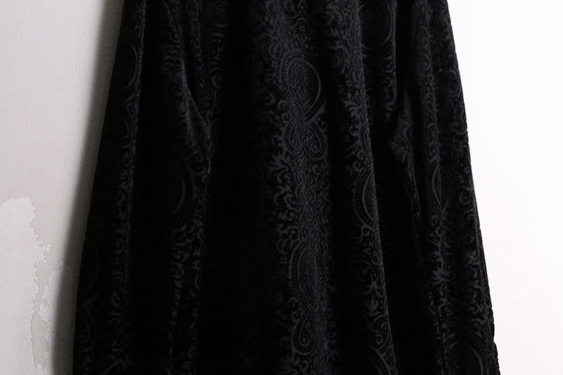 total damask pattern velour sheer shirt