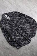 dot & flower pattern black rayon shirt｜シャツの古着 詳細2