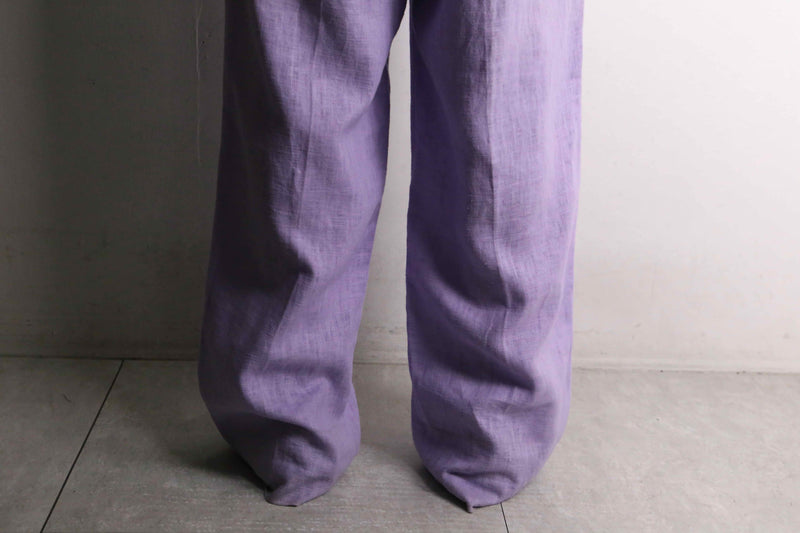 light purple color linen easy pants