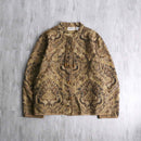 collarless gobelin jacket