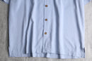 90-00's open collar S/S silk shirt