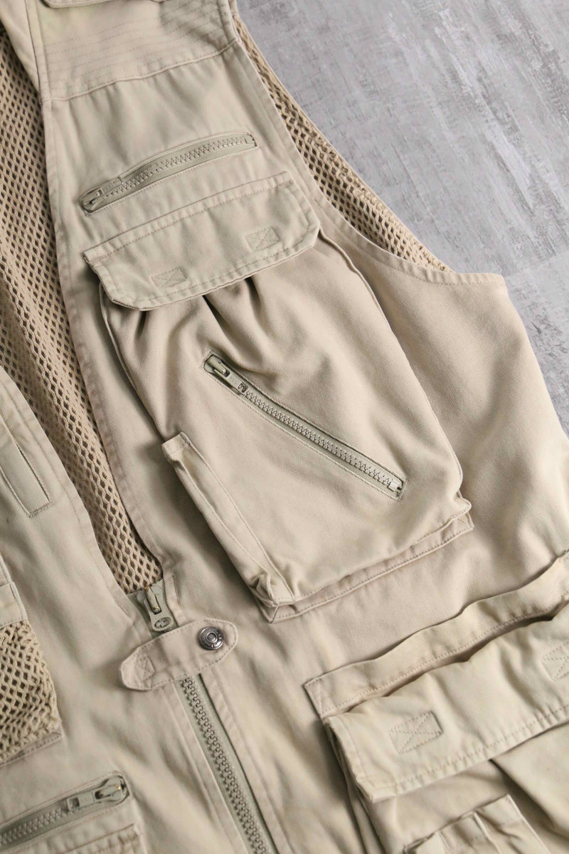 90's "BANANA REPUBLIC" cream safari style vest