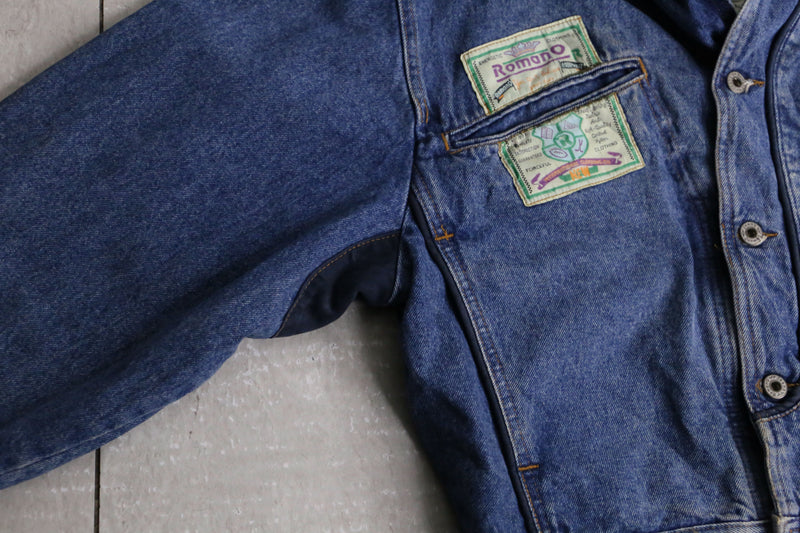 indigo blue short length denim jacket