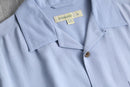 90-00's open collar S/S silk shirt