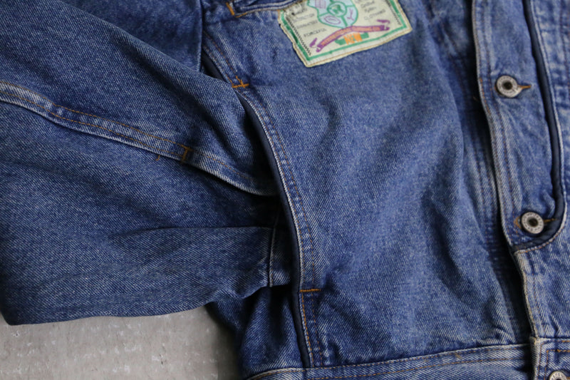 indigo blue short length denim jacket