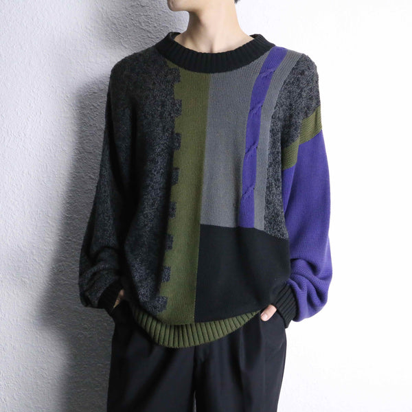 “Christian Dior” mulch pattern loose cotton knit