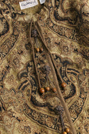 collarless gobelin jacket