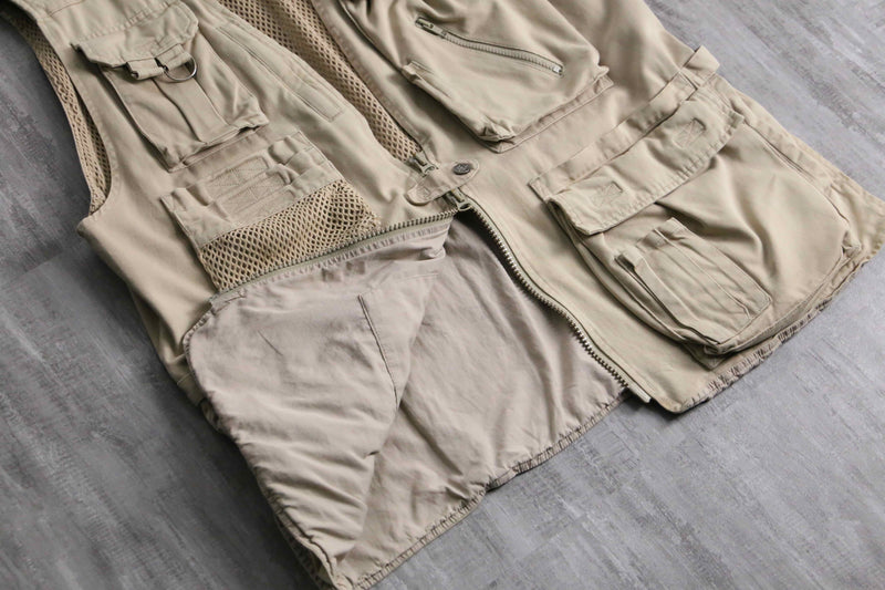 90's "BANANA REPUBLIC" cream safari style vest