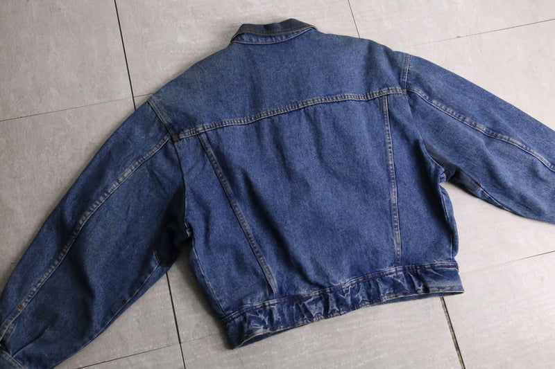 indigo blue short length denim jacket