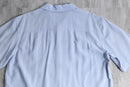 90-00's open collar S/S silk shirt