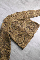 collarless gobelin jacket