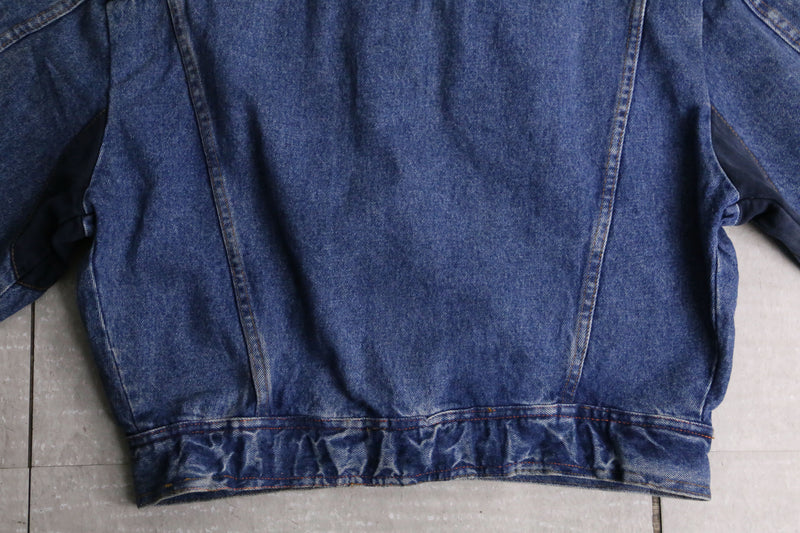 indigo blue short length denim jacket