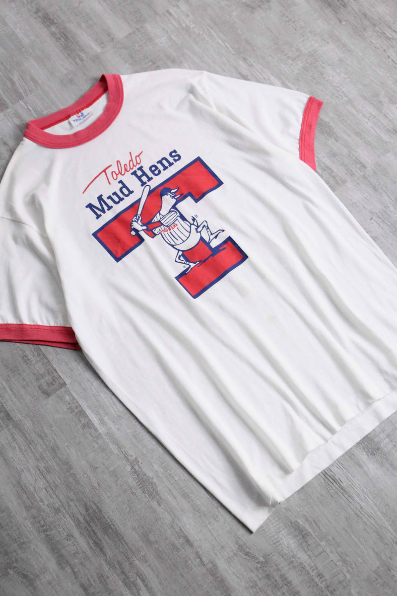 baseball bird print linger tee