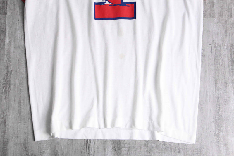 baseball bird print linger tee