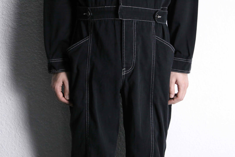 stitch design cotton twill jump suit