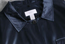 “Liz claiborne” shiny navy shirt jacket