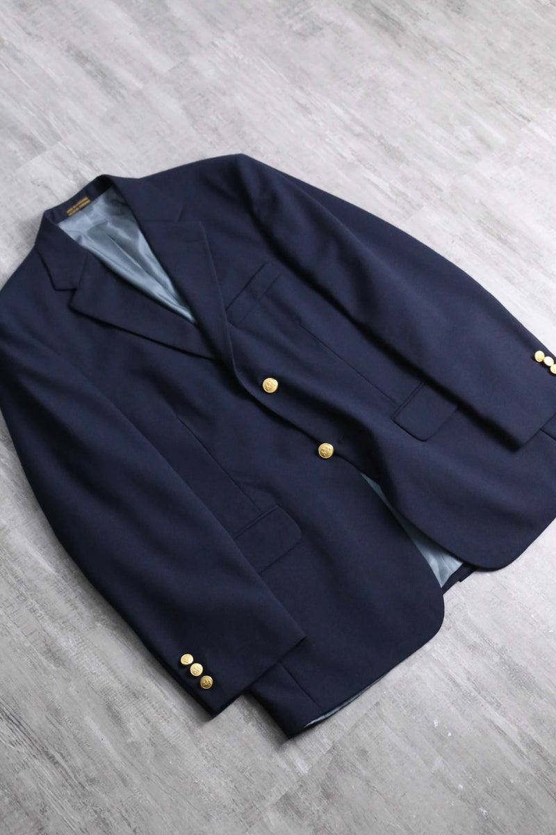 “STTAFORD” navy color 2 gold button single blazer