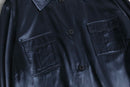 “Liz claiborne” shiny navy shirt jacket