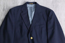“STTAFORD” navy color 2 gold button single blazer