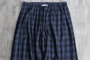 00's cotton flannel easy check pants