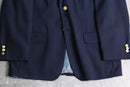 “STTAFORD” navy color 2 gold button single blazer
