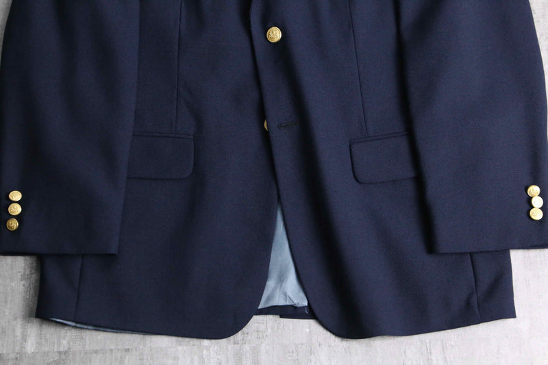 “STTAFORD” navy color 2 gold button single blazer