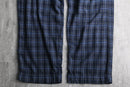 00's cotton flannel easy check pants