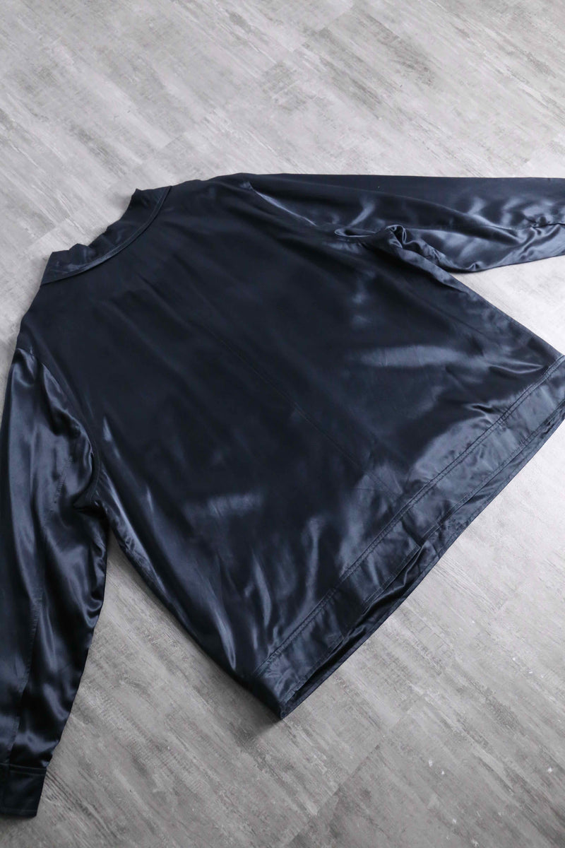 “Liz claiborne” shiny navy shirt jacket