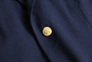 “STTAFORD” navy color 2 gold button single blazer