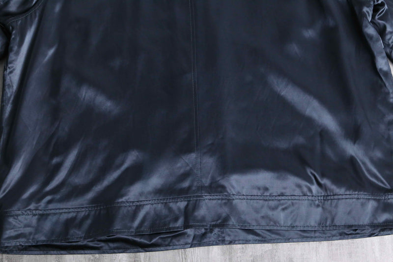 “Liz claiborne” shiny navy shirt jacket