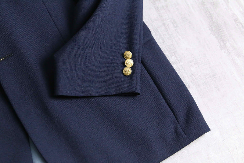 “STTAFORD” navy color 2 gold button single blazer