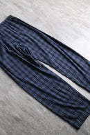 00's cotton flannel easy check pants