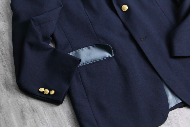 “STTAFORD” navy color 2 gold button single blazer