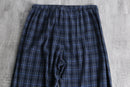 00's cotton flannel easy check pants