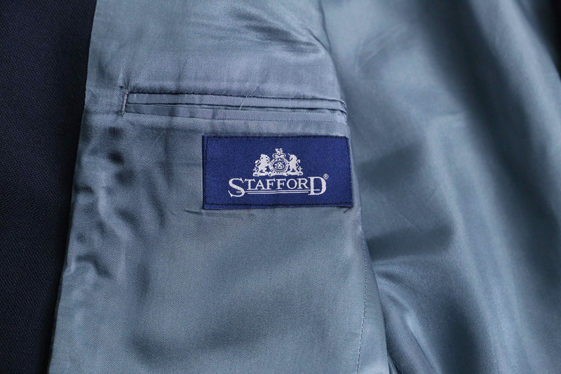 “STTAFORD” navy color 2 gold button single blazer