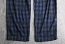 00's cotton flannel easy check pants